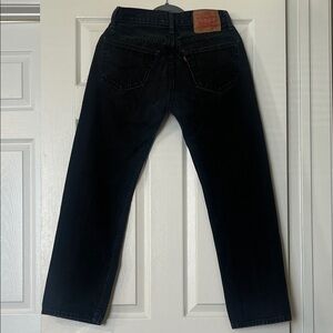 Levi's Men's Black Straight Jeans - Classic Back View